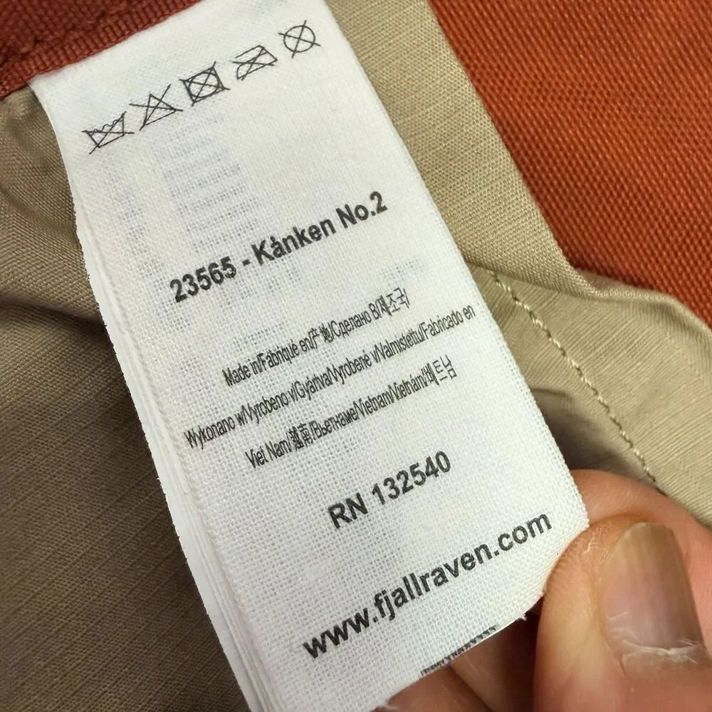 Fjallraven Kanken No. 2 G-1000 Burnt Orange Backpack Leather Handles Bag